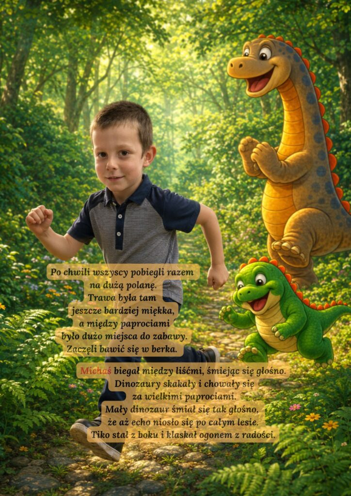 Personalizowana książka o dinozaurach dla chłopca